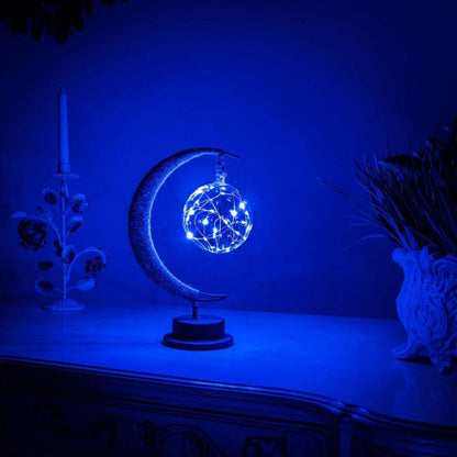 Enchanted Lunar Lamp - Celestial Glass LED Light for Magical Ambience