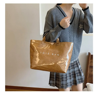 Vyra – Transparent PVC Tote Bag for Women Waterproof Beach Shopper
