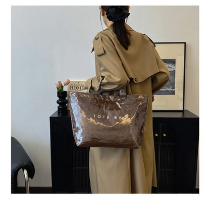 Vyra – Transparent PVC Tote Bag for Women Waterproof Beach Shopper