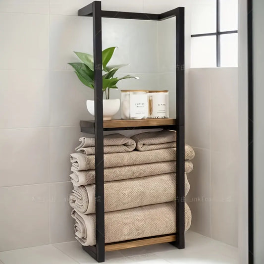 Modern Bathroom Storage Rack with 2 Layer Design
