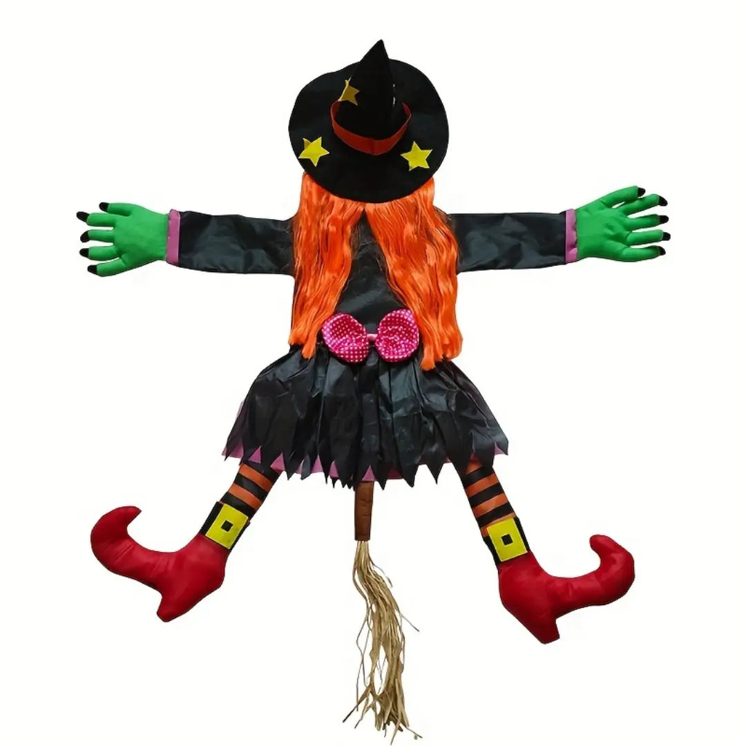 Festive Halloween Tree Climbing Witch for Outdoor Decoration