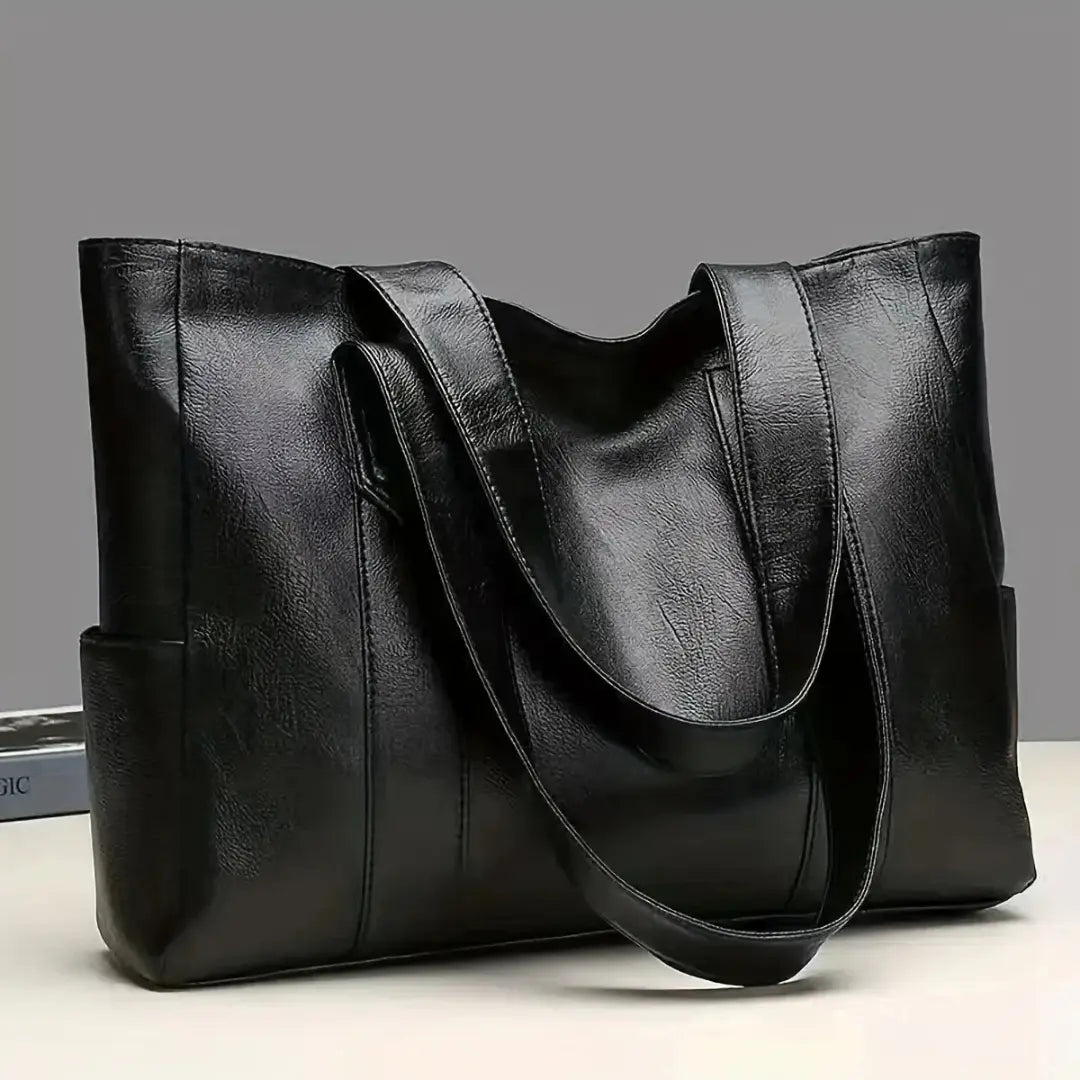 Vegan Leather Tote Bag for Women - Large Capacity Shoulder Bag