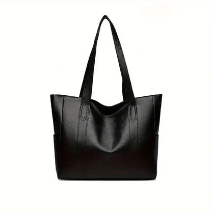 Vegan Leather Tote Bag for Women - Large Capacity Shoulder Bag