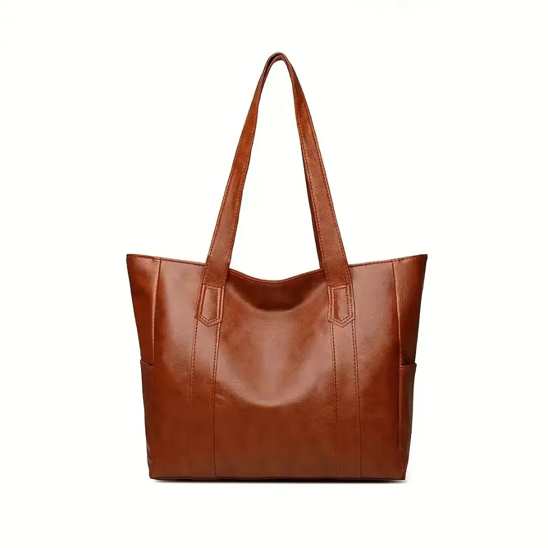 Vegan Leather Tote Bag for Women - Large Capacity Shoulder Bag