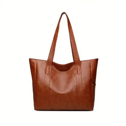 Vegan Leather Tote Bag for Women - Large Capacity Shoulder Bag