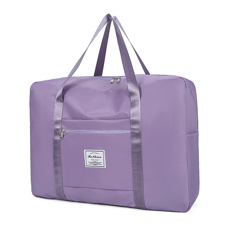 Foldable Travel Tote Bag - Large Capacity Waterproof Luggage Bag