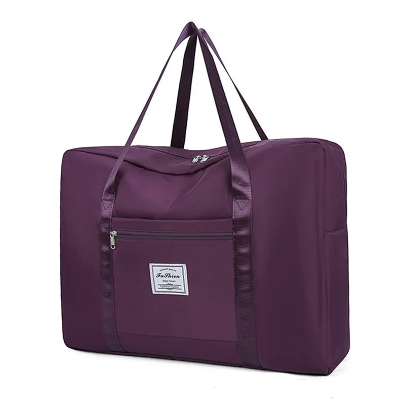 Foldable Travel Tote Bag - Large Capacity Waterproof Luggage Bag