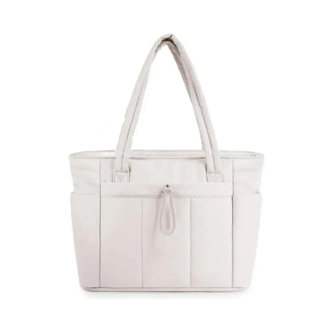 Quilted Tote Bag for Women - Lightweight Laptop Shoulder Bag