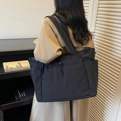 Quilted Tote Bag for Women - Lightweight Laptop Shoulder Bag