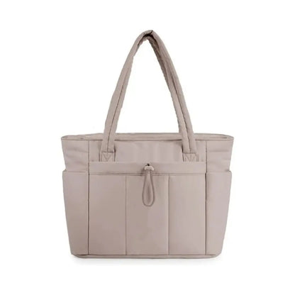 Quilted Tote Bag for Women - Lightweight Laptop Shoulder Bag