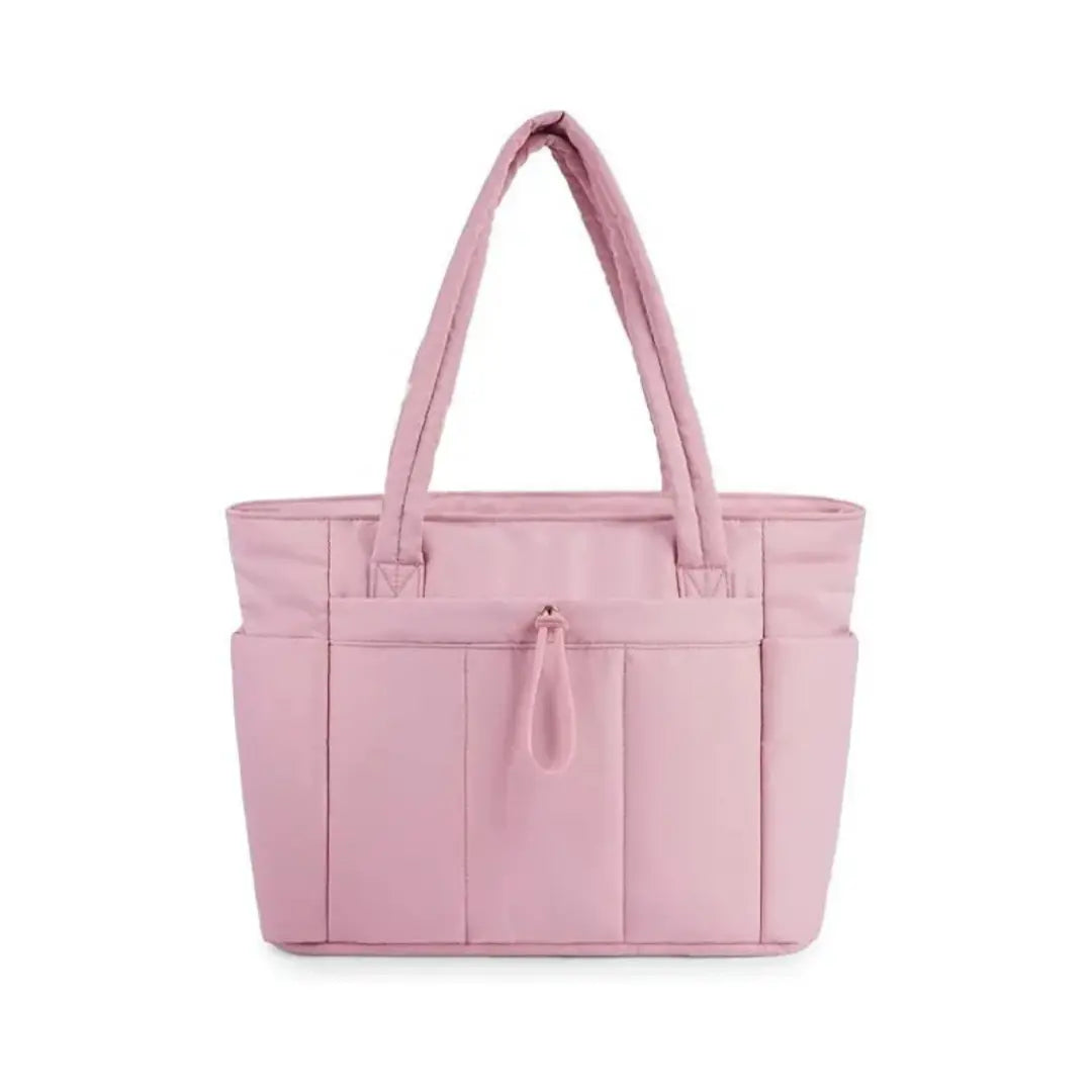 Quilted Tote Bag for Women - Lightweight Laptop Shoulder Bag