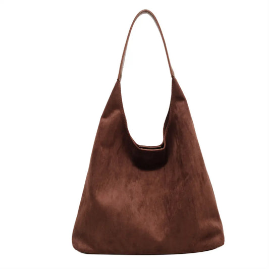 Suede Tote Bag for Women - Large Capacity Vintage Shoulder Bag