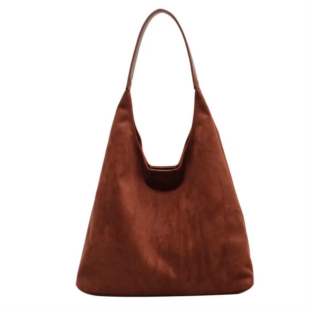 Suede Tote Bag for Women - Large Capacity Vintage Shoulder Bag
