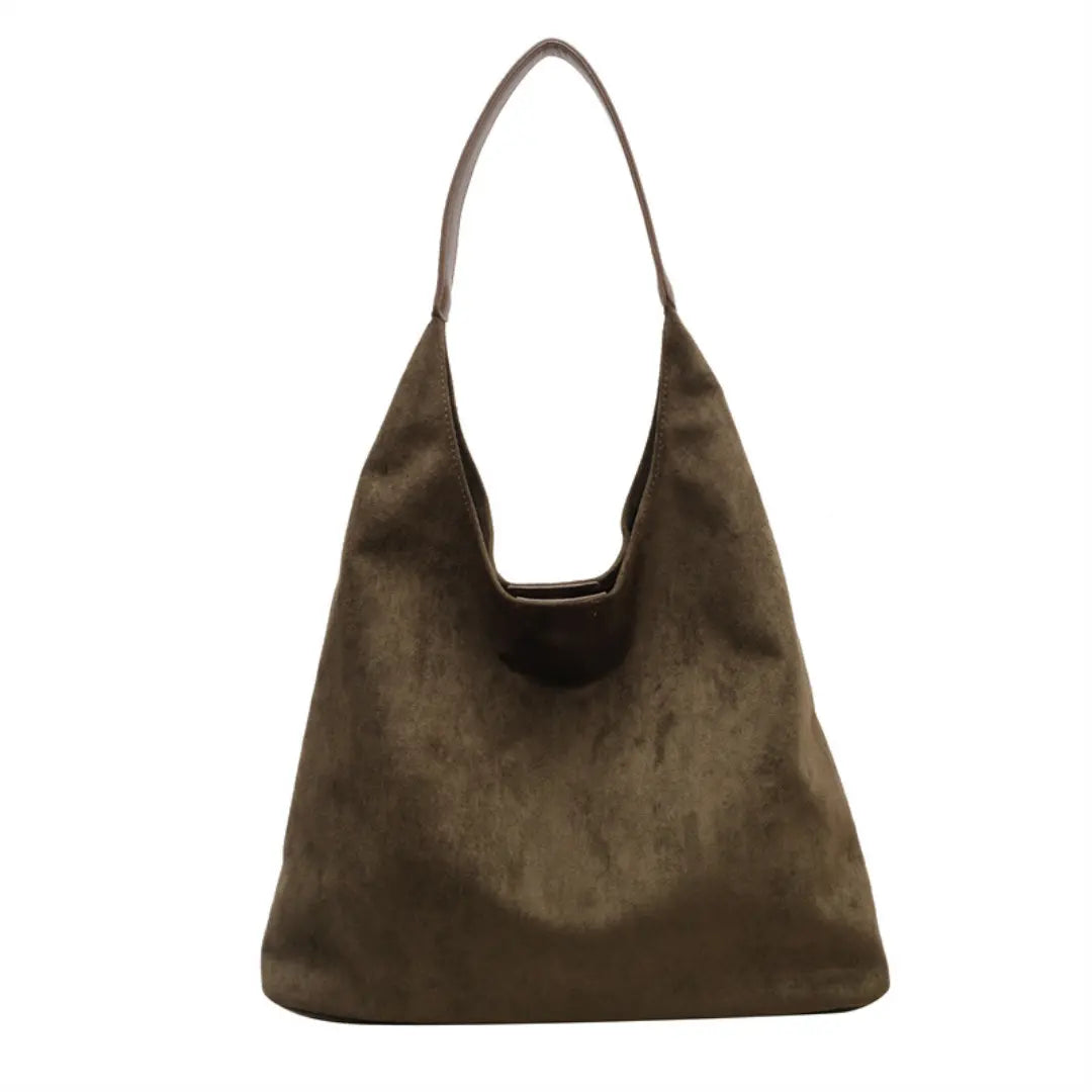 Suede Tote Bag for Women - Large Capacity Vintage Shoulder Bag