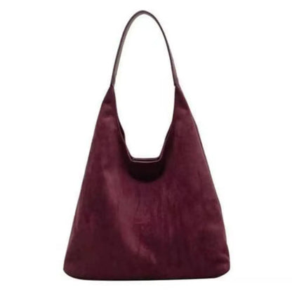 Suede Tote Bag for Women - Large Capacity Vintage Shoulder Bag