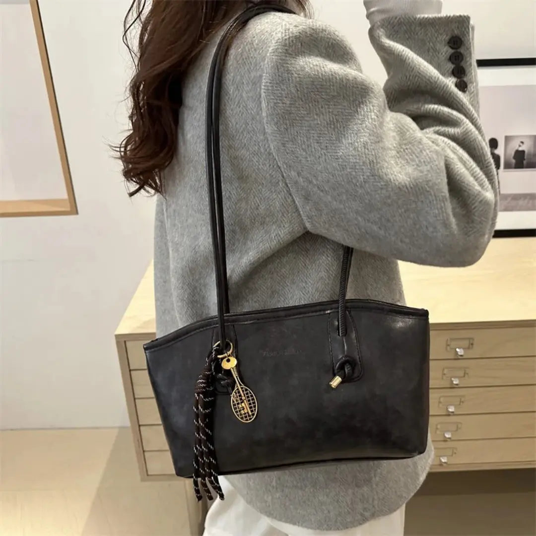 Aurelia – Vintage Tote Bag Large Capacity Shoulder Handbag with Zip Closure