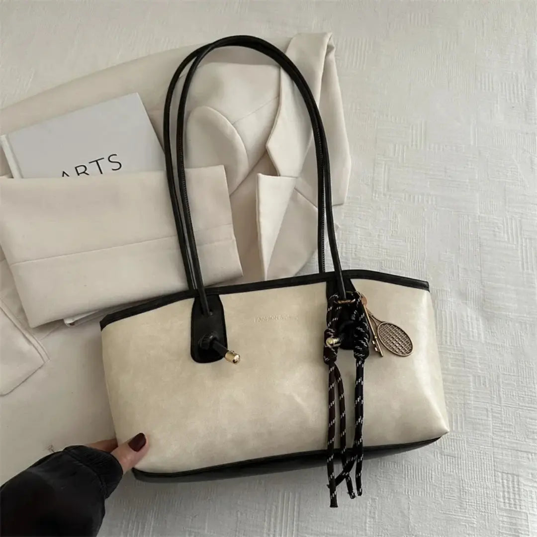 Aurelia – Vintage Tote Bag Large Capacity Shoulder Handbag with Zip Closure