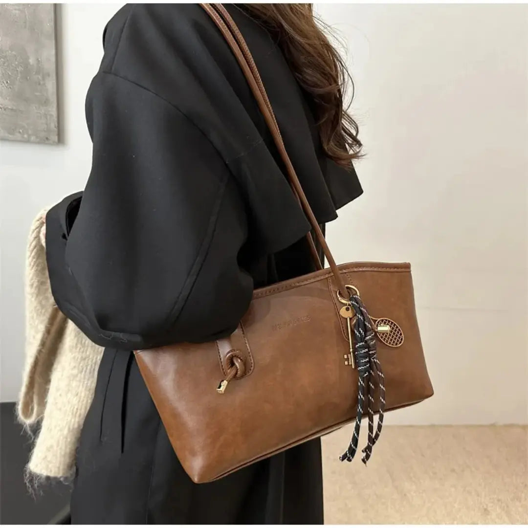 Aurelia – Vintage Tote Bag Large Capacity Shoulder Handbag with Zip Closure