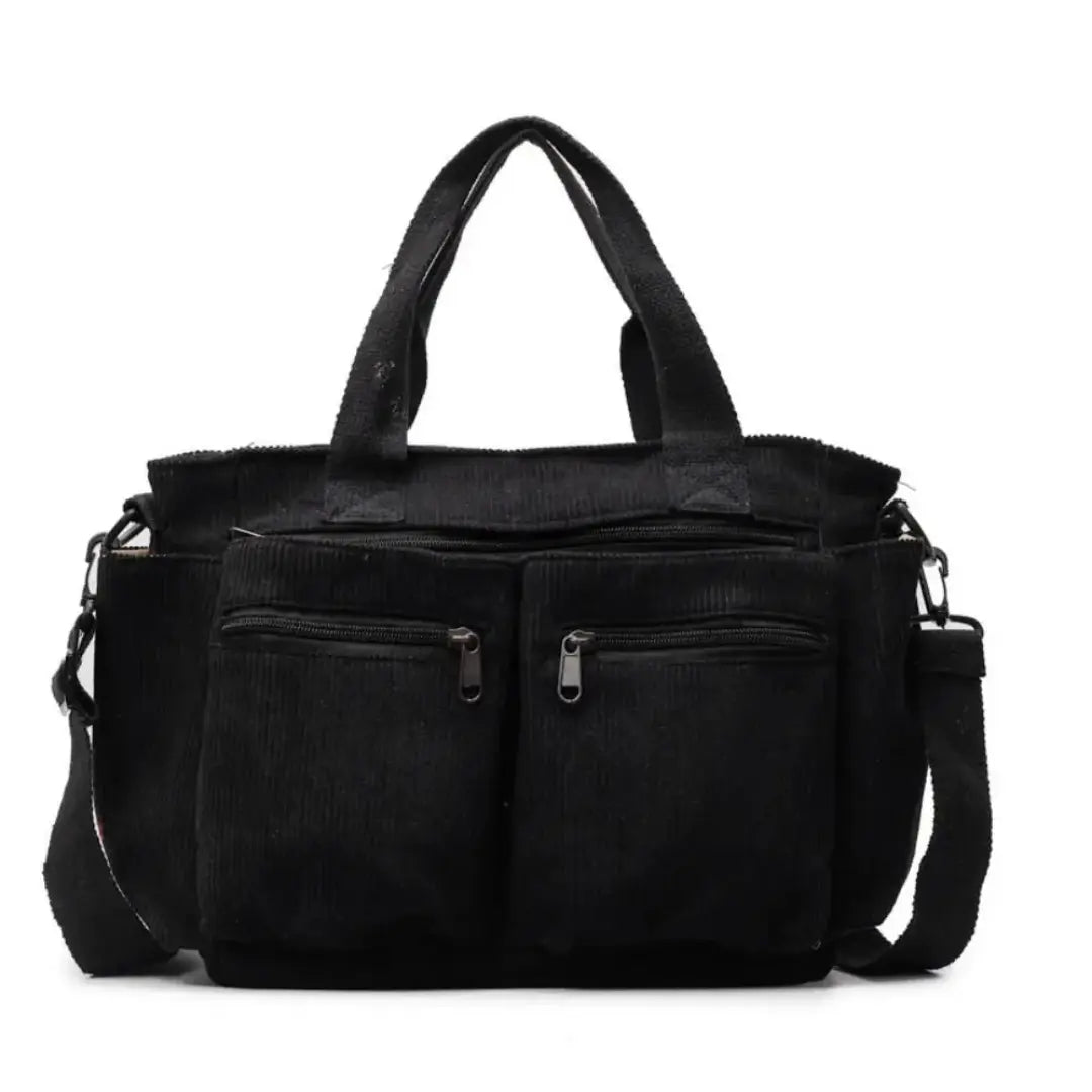 Corvia – Corduroy Tote Bag for Women with Multiple Pockets