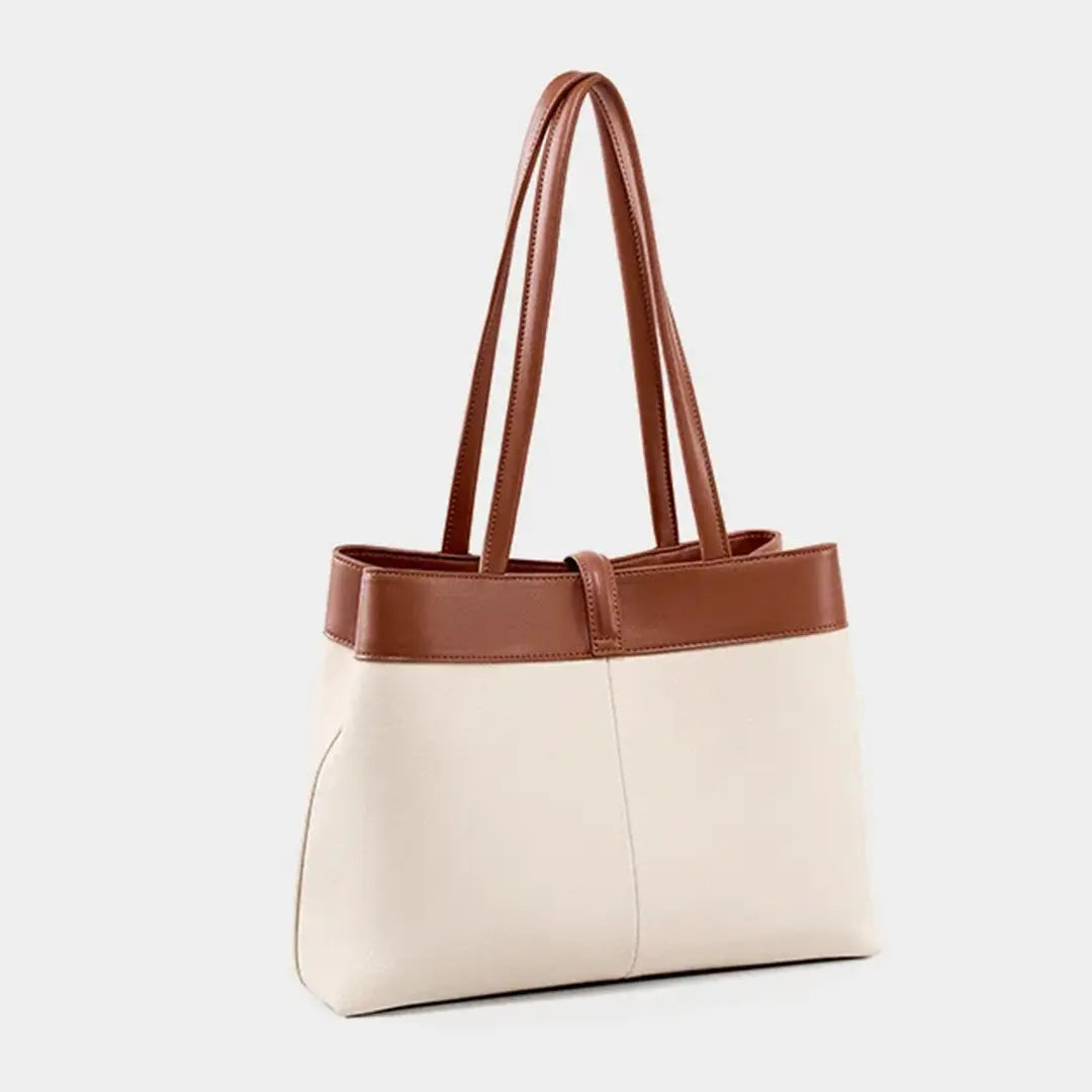 Zarela – Canvas Leather Tote Bag for Women Commuter Shoulder Handbag