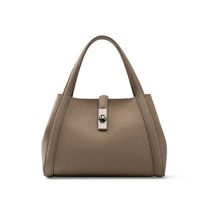Genuine Leather Tote Bag for Women - Luxury Cowhide Top Handle Shoulder Bag