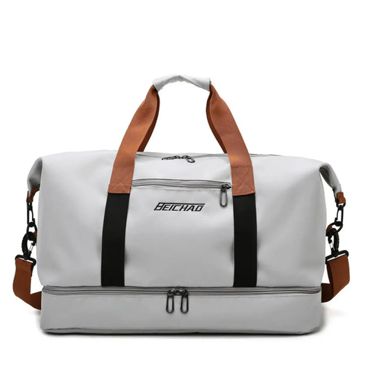 Travio – Weekender Duffle Bag with Shoe Compartment & Adjustable Shoulder Strap