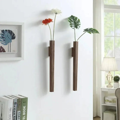 Bohemian Wall Hanging Wooden Flower Vase