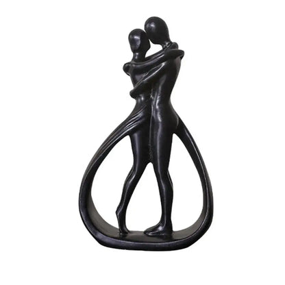 Modern Abstract Hugging Couple Statue