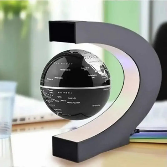 Magnetic Floating Levitation Globe with LED Lights - Antigravity Spinning World Map Lamp