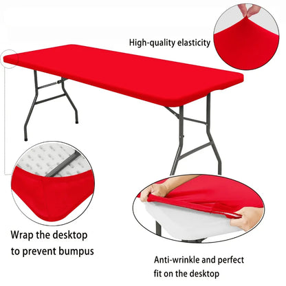 Elastic Tablecloth Cover - Washable Indoor and Outdoor Table Cover