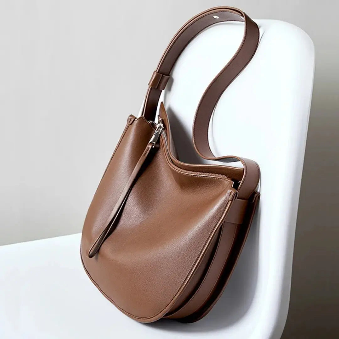 Lunara – Genuine Leather Hobo Bag for Women Luxury Cowhide Work Handbag