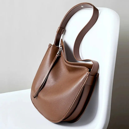 Lunara – Genuine Leather Hobo Bag for Women Luxury Cowhide Work Handbag