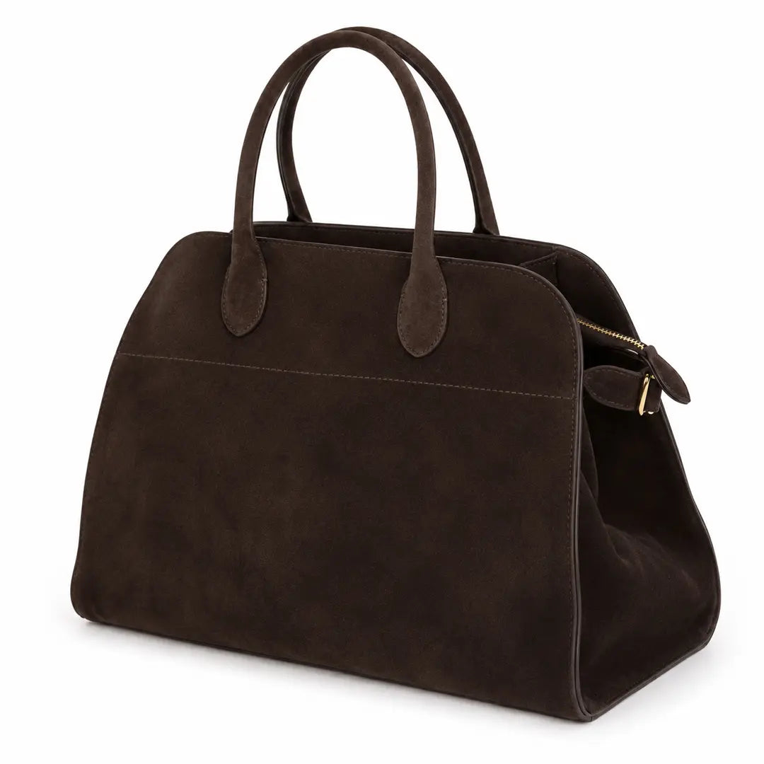 Sorelle – Suede Leather Work Tote Bag for Women