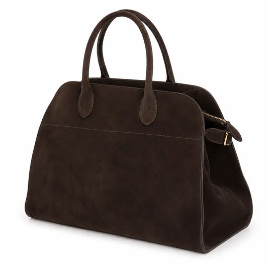 Sorelle – Suede Leather Work Tote Bag for Women