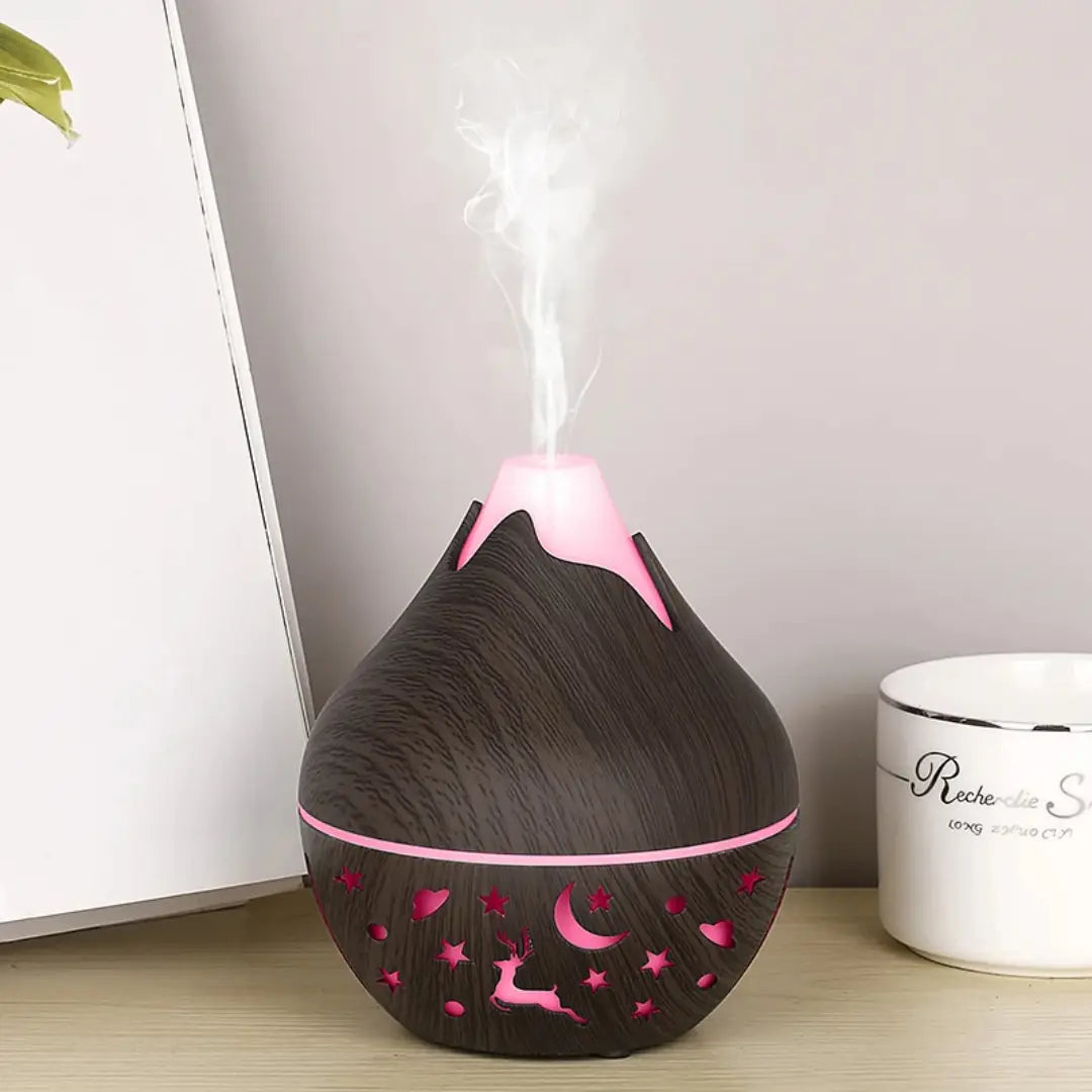 Mini Snow Mountain Wood Grain Air Humidifier