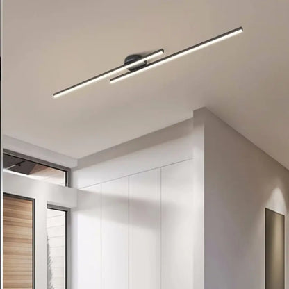 LED Ceiling Light - Modern Black Linear Ceiling Light