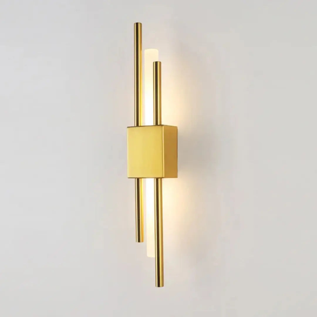 Gold Wall Battery Lamp - Modern Indoor Wall Light, USB Rechargeable Battery Sconce
