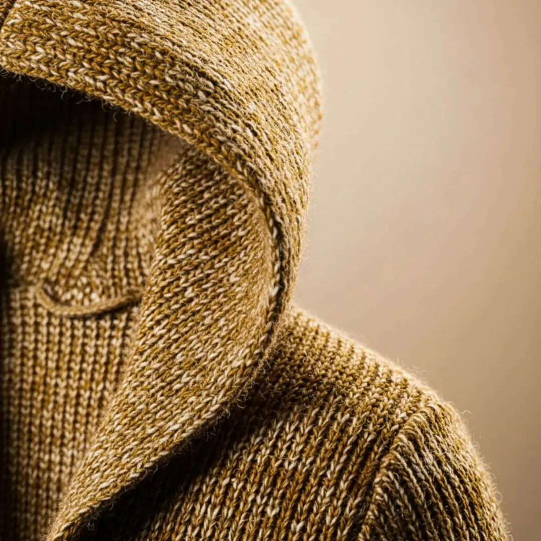 Adrian Wool Knit Hooded Cardigan