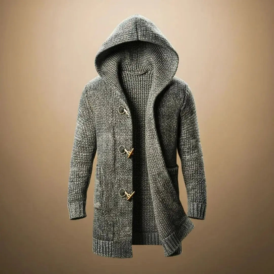 Adrian Wool Knit Hooded Cardigan