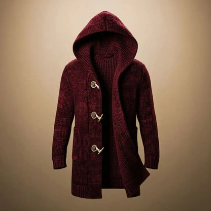 Adrian Wool Knit Hooded Cardigan