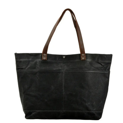 Ventra – Waxed Canvas Tote Bag Large Capacity Shopper Handbag