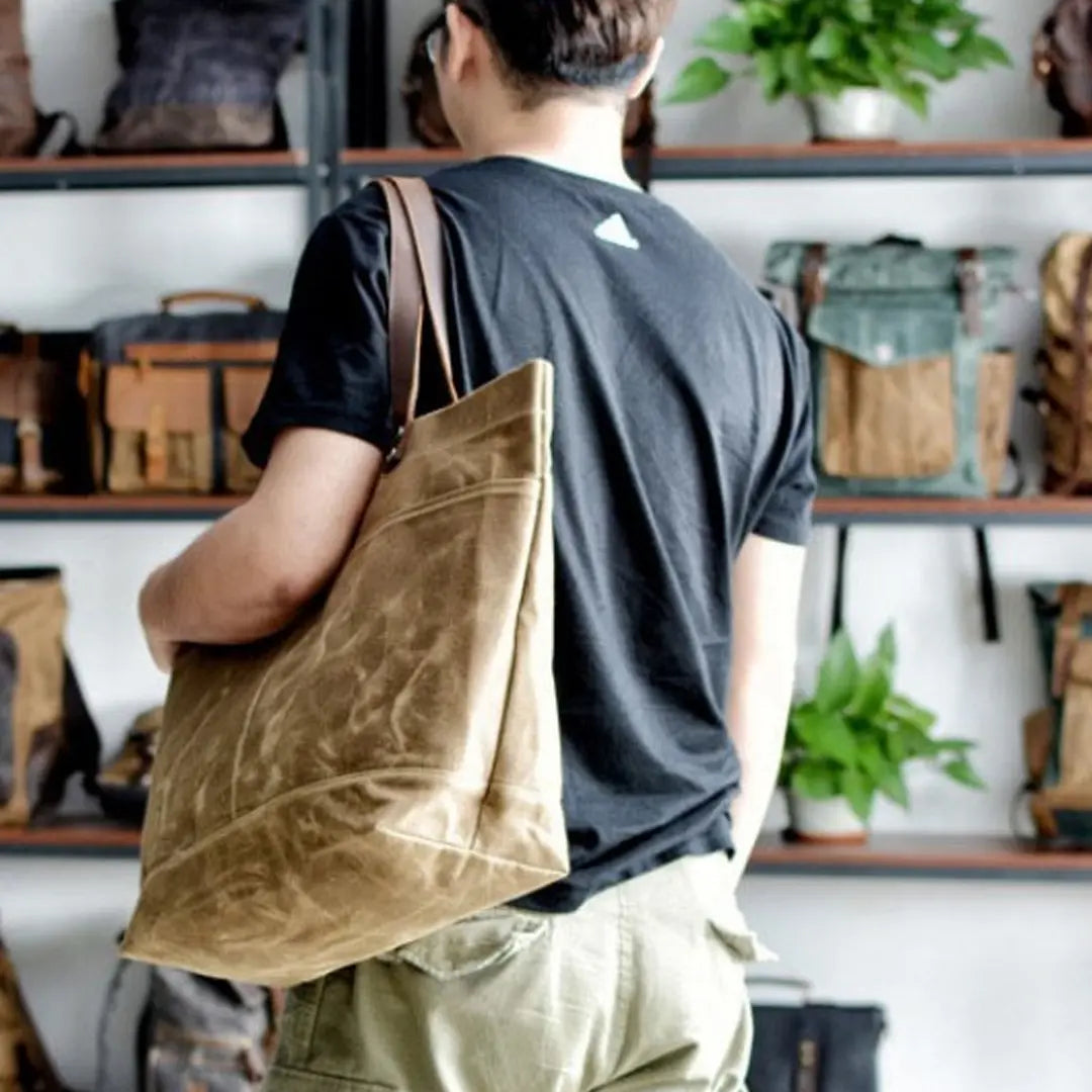 Ventra – Waxed Canvas Tote Bag Large Capacity Shopper Handbag