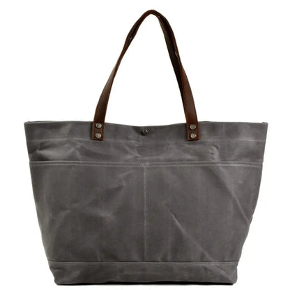 Ventra – Waxed Canvas Tote Bag Large Capacity Shopper Handbag