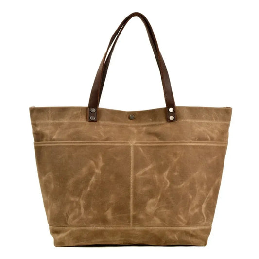 Ventra – Waxed Canvas Tote Bag Large Capacity Shopper Handbag