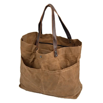 Ventra – Waxed Canvas Tote Bag Large Capacity Shopper Handbag