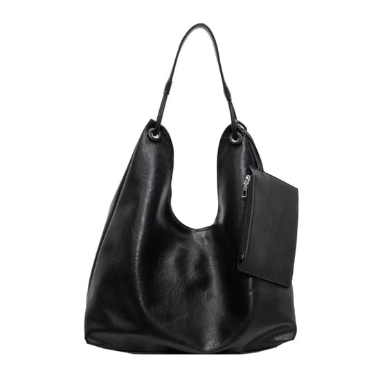 Suede Tote Bag for Women - Hobo Shoulder Bag with Matching Wallet