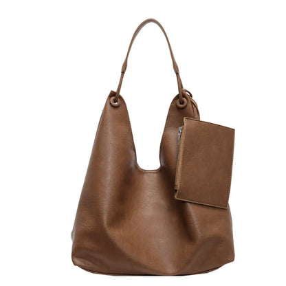 Suede Tote Bag for Women - Hobo Shoulder Bag with Matching Wallet