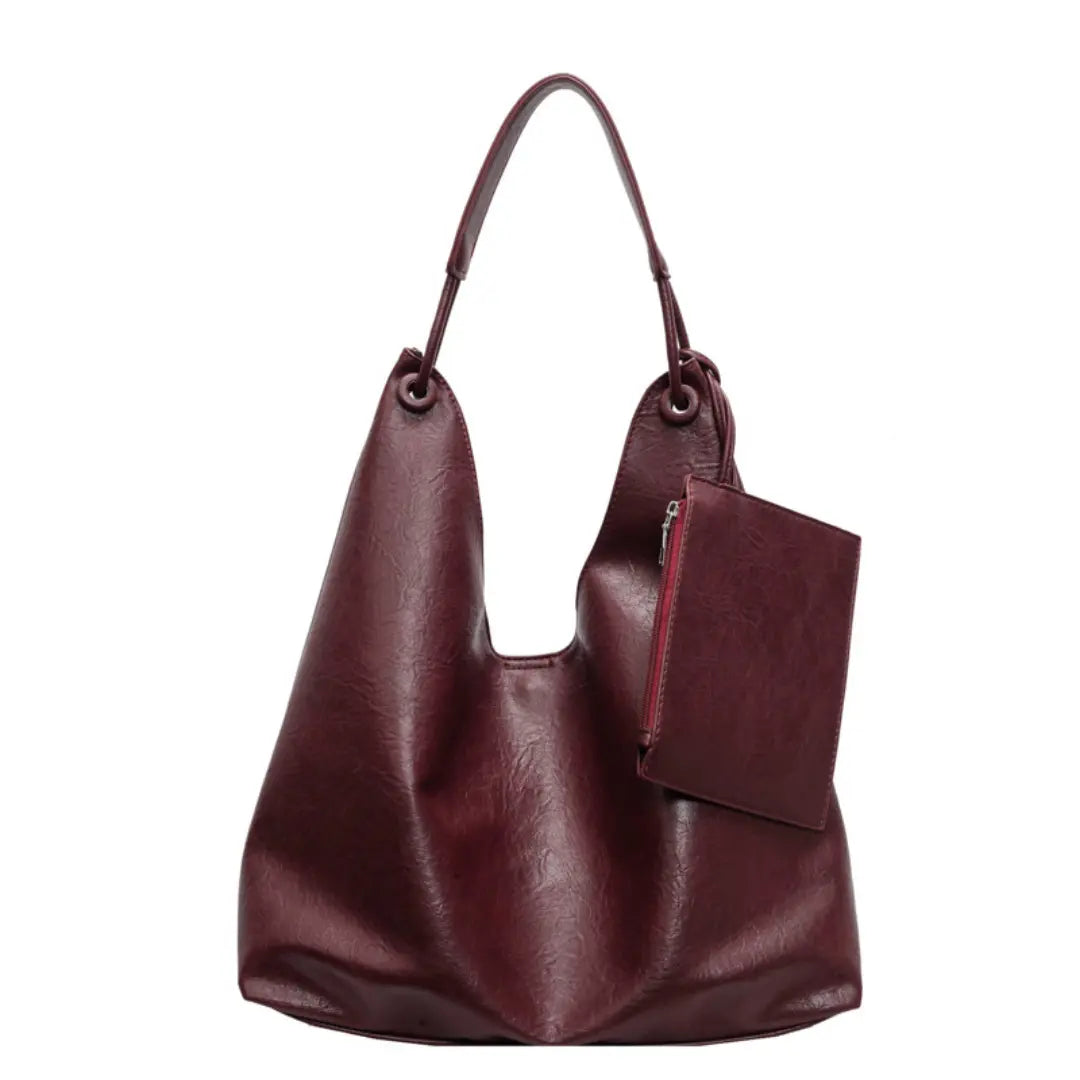 Suede Tote Bag for Women - Hobo Shoulder Bag with Matching Wallet