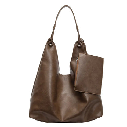 Suede Tote Bag for Women - Hobo Shoulder Bag with Matching Wallet