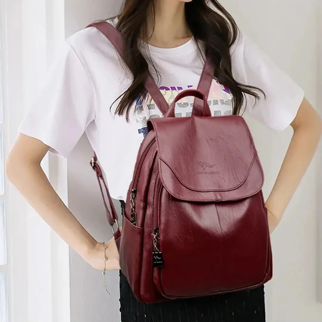 Velmora – Genuine Leather Backpack for Women